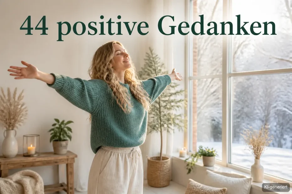 44 positive Gedanken für einen leichten Januarmorgen – Frau beginnt den Tag bewusst