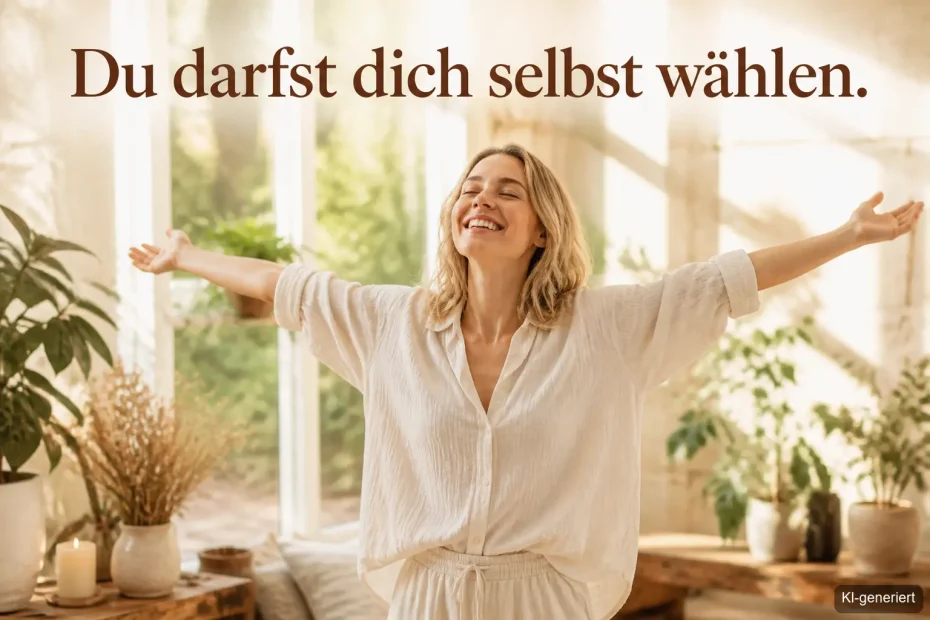 21 Selbstliebe Übungen für den Februar – blonde Frau streckt die Arme aus im Morgenlicht