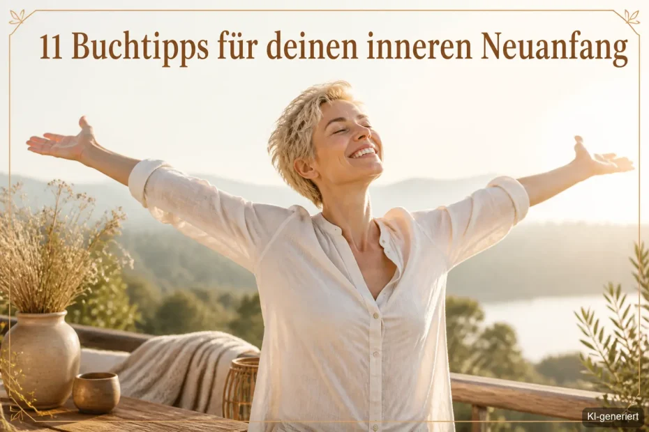 Frau streckt Arme dem Morgen entgegen – 11 Buchtipps für deinen inneren Neuanfang