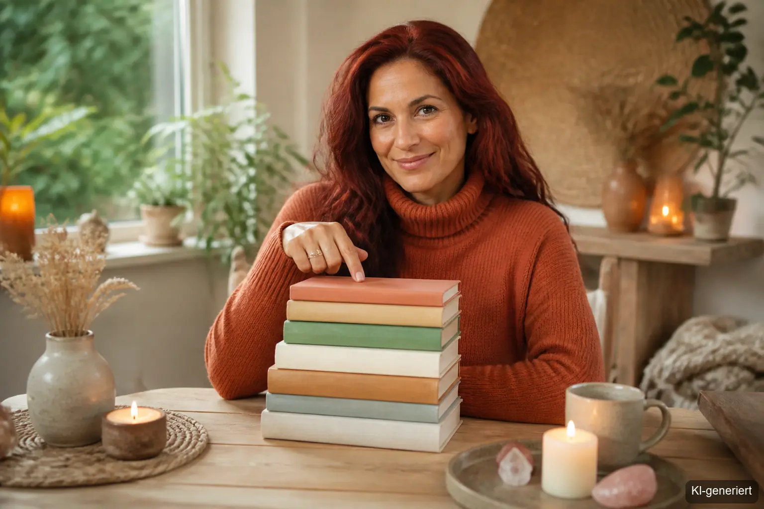 Frau liest Buch am Fenster, Selbstfindung und Neuanfang, spirituelle Buchtipps für Frauen