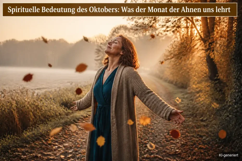Spirituelle Bedeutung des Oktobers: Frau erlebt den Monat der Ahnen bewusst